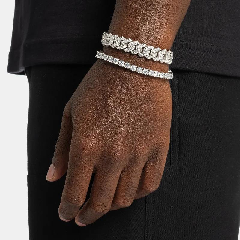 women's bracelets with cubic zirconia -Cuban & Tennis Bracelet