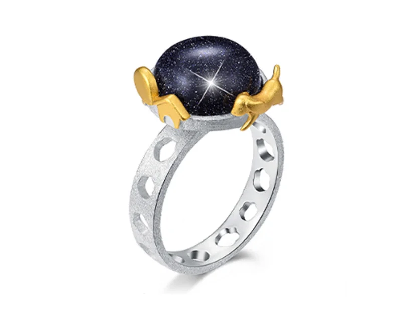 women's rings with sophisticated design -Rotatable Dog's Escape Ring