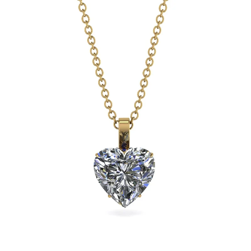 women's necklaces with pendant design -Heart Diamond Necklace - Noelle No. 61