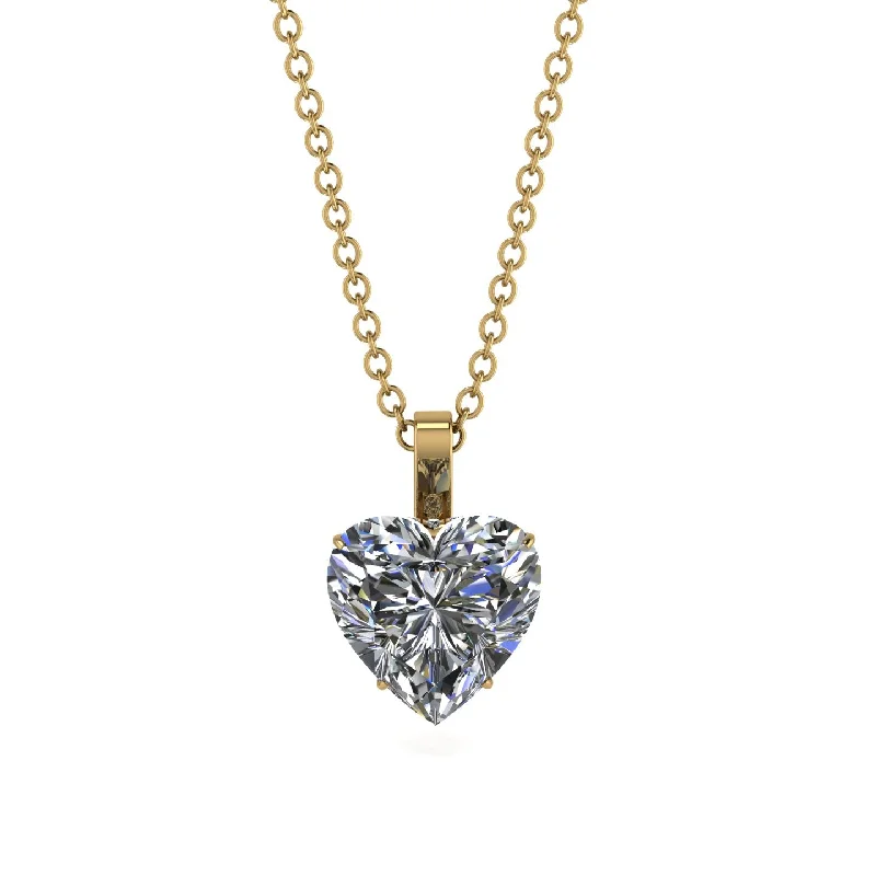 women's necklaces with layered design -Heart Diamond Necklace - Noelle No. 1