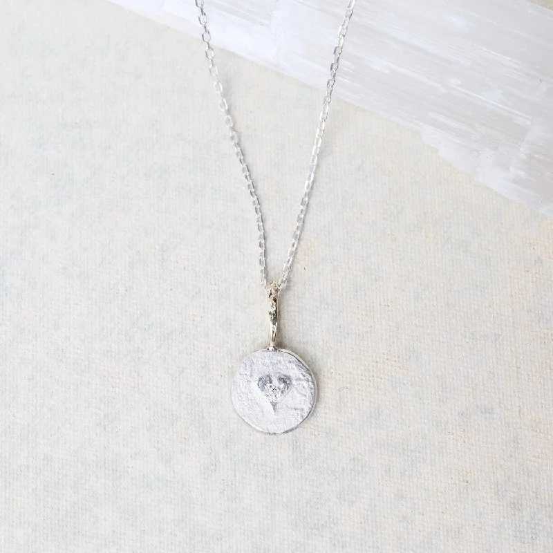 women's necklaces with simple design -Benevolent Heart Artifact Sterling Silver & 14k Gold Necklace