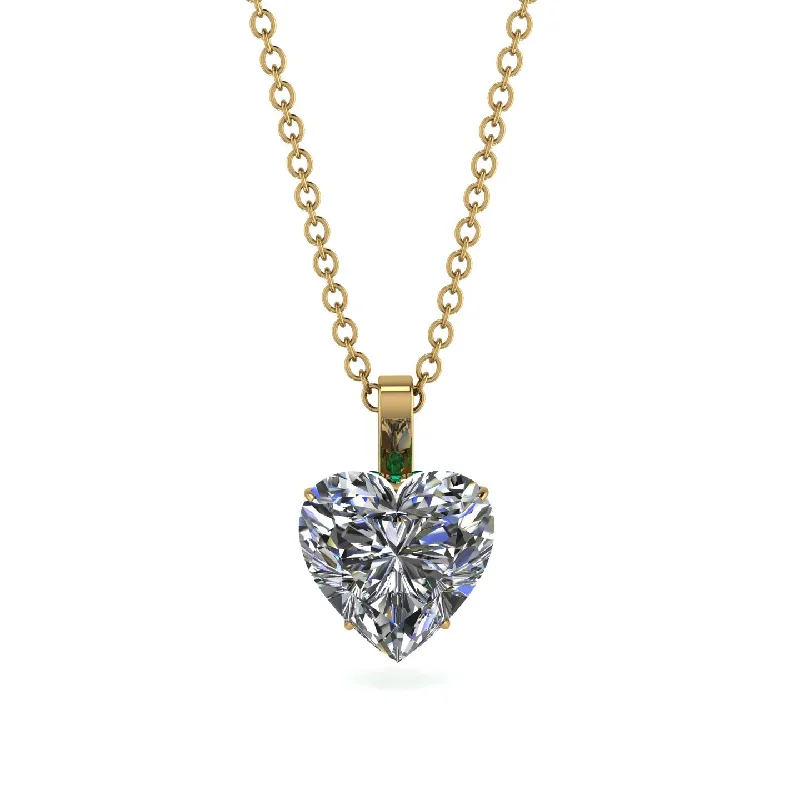 women's necklaces with unique pendant -Heart Diamond Necklace - Noelle No. 16