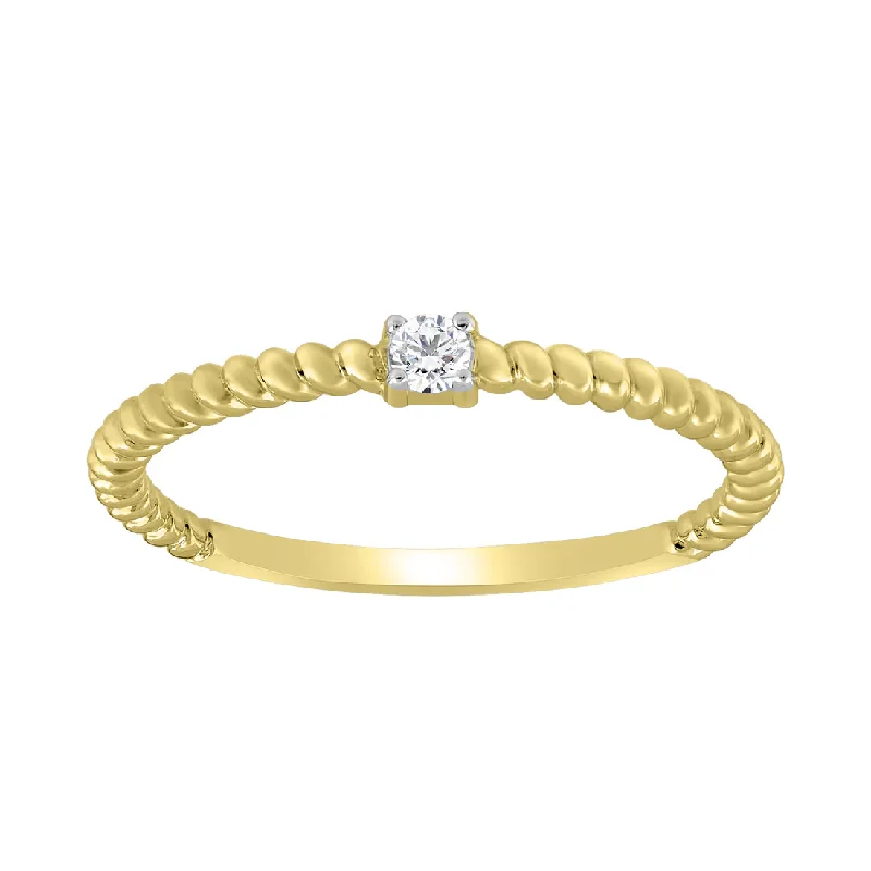 women's engagement rings with unique band -Diamond Twister Band Ring (14K)