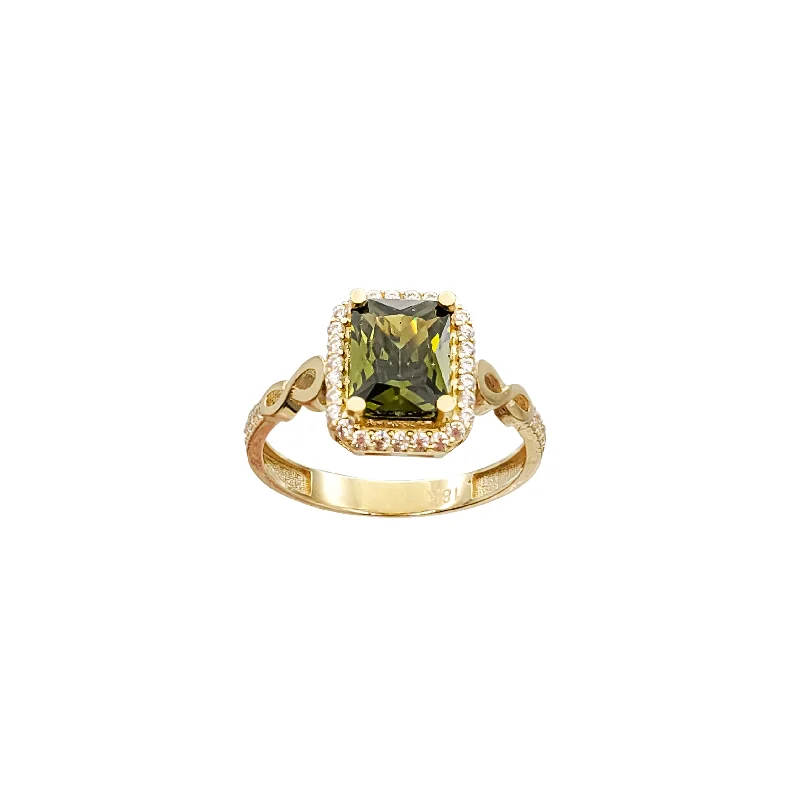 women's engagement rings with sapphire -Fancy Deep Green Diamond Lady Ring 18K