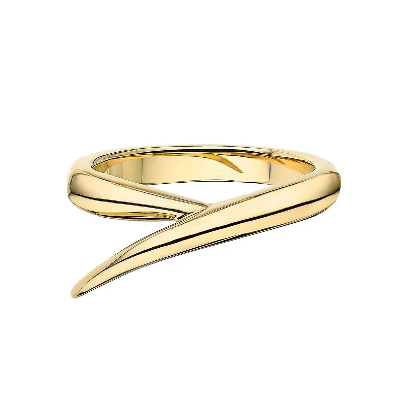 women's rings with vintage design -Interlocking Single Ring - 18ct Yellow Gold