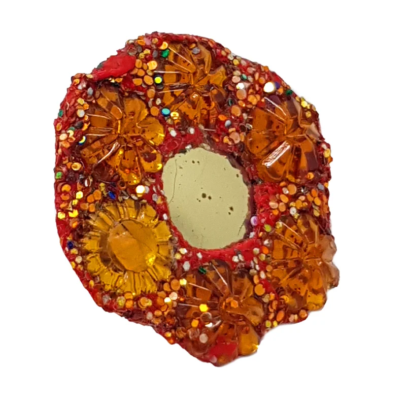 women's rings with elegant stones -ORANGE FLOWER COCKTAIL RING