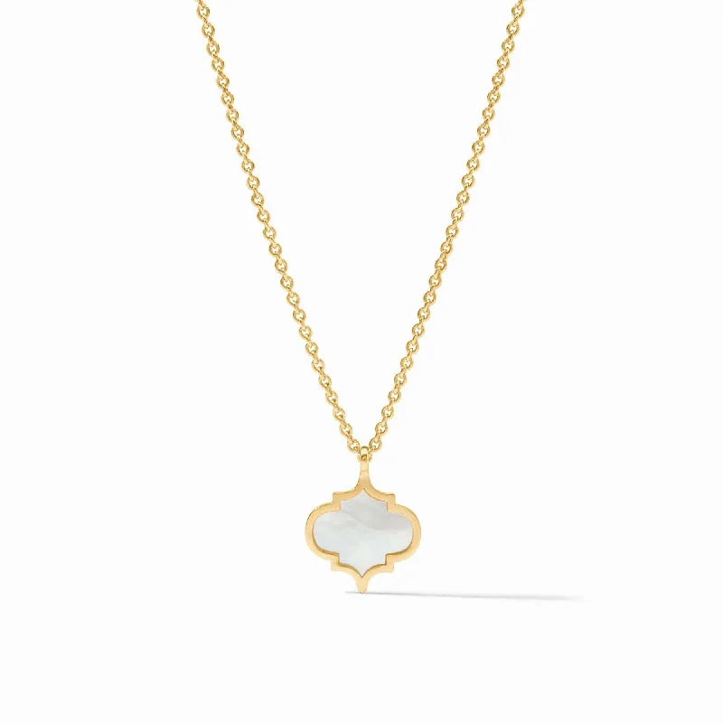 women's necklaces with solitaire pendant -Helene Inlay Delicate Necklace