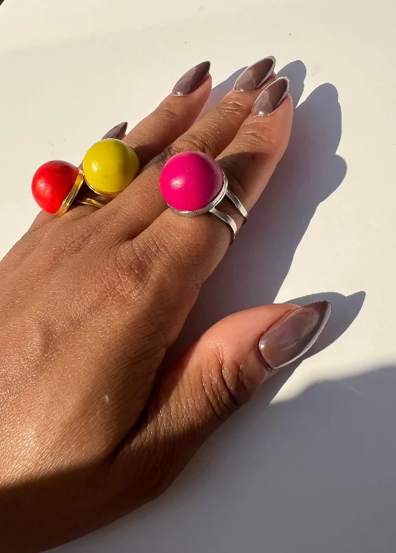 women's rings with bold design -Bubble Ring Stack Set