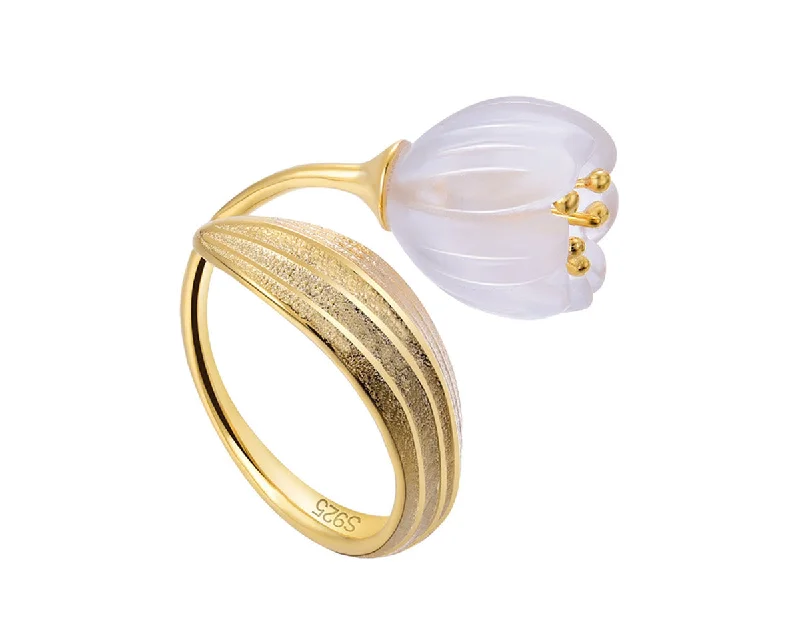 women's rings with smooth finish -Lily of the Valley Ring