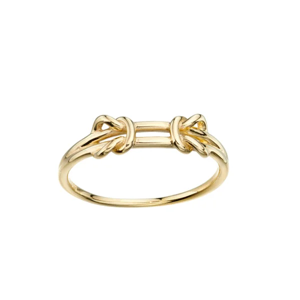 women's rings with bold gemstones -CELTIC DOUBLE KNOT RING