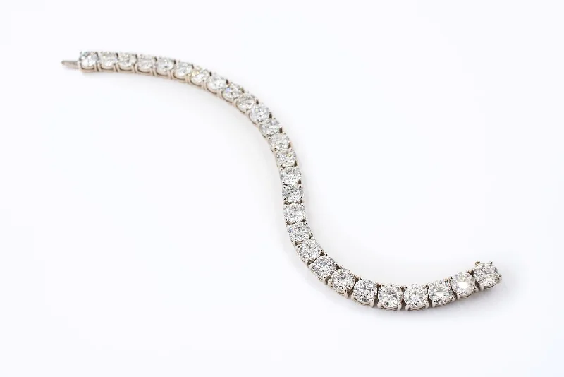 women's bracelets with diamond bracelet -27 ctw Diamond Tennis Bracelet 14k White Gold