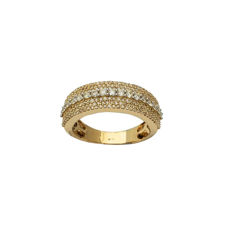 women's engagement rings with carved details -Diamond Pave Band Ring (14K)