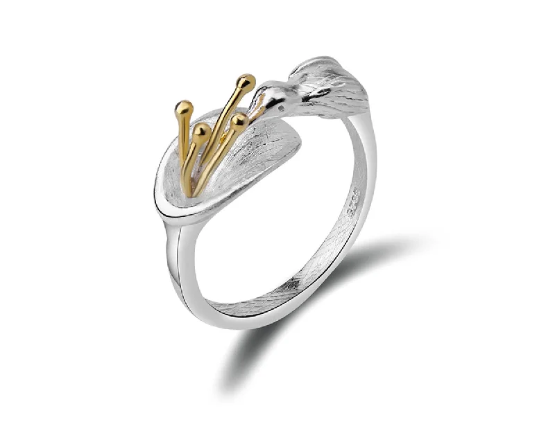 women's rings with pave diamond setting -Hummingbird Ring