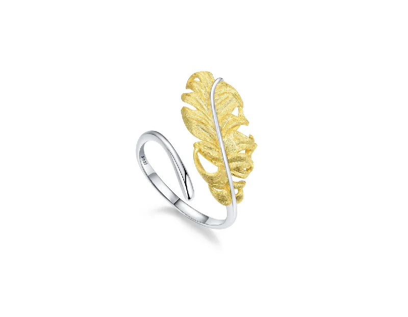 women's rings with sparkly design -Goose Feather Ring