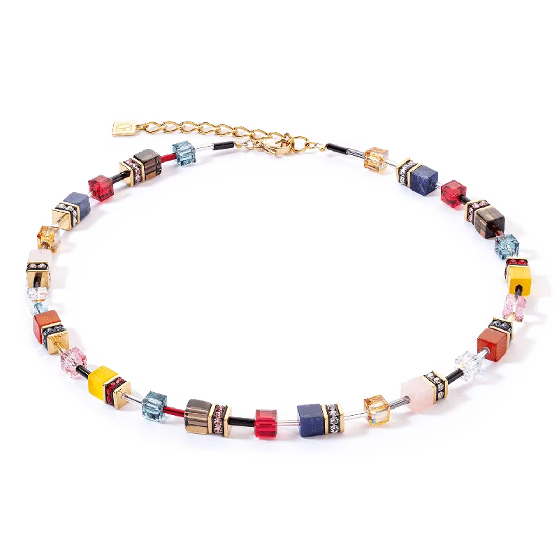 women's necklaces with adjustable clasp -Multicolor Energy GeoCube Necklace