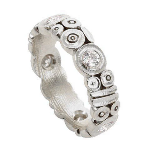 women's rings with channel-set stones -Alex Sepkus Lillies Ring - R-45PD