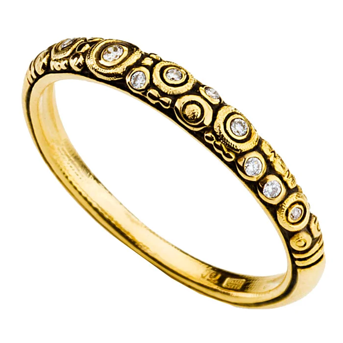 women's rings with engraved details -Alex Sepkus Circles Ring - R-168