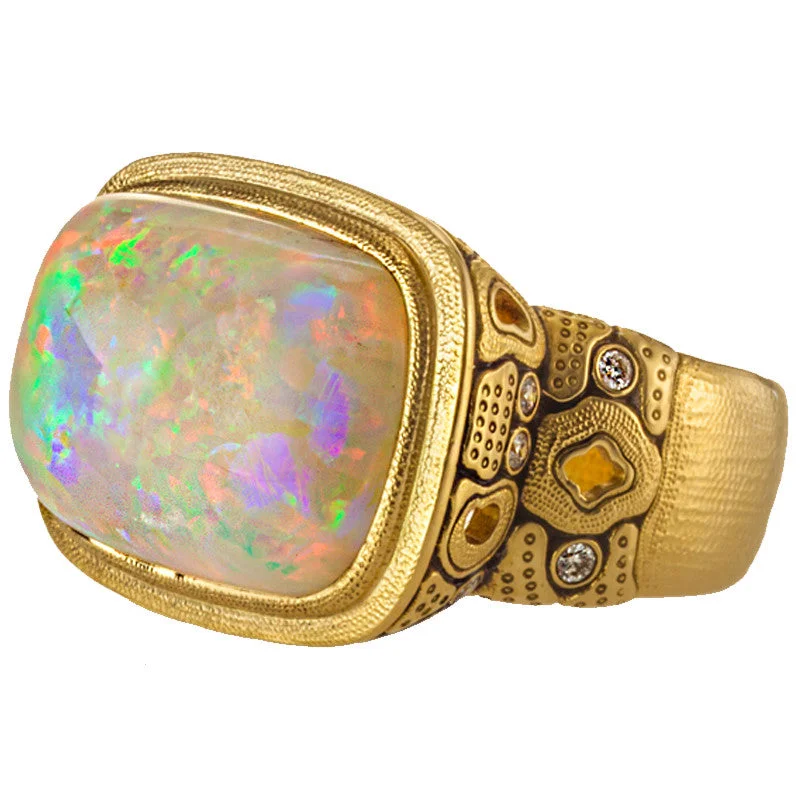 women's rings with colored gemstones -Alex Sepkus Garden Ring - R-103M