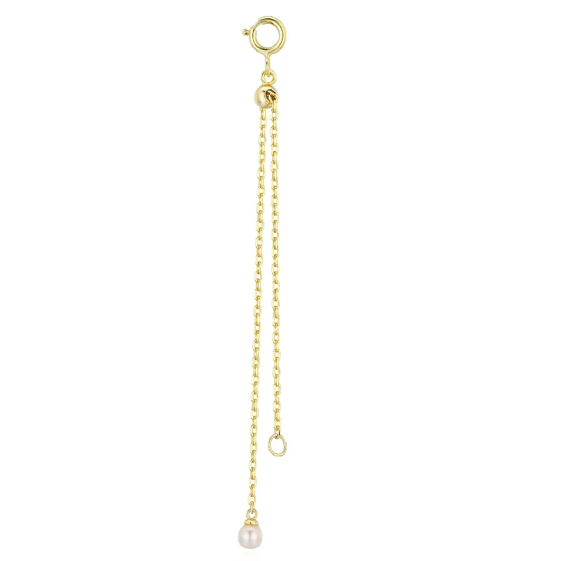 women's necklaces with custom engraving -Extension Chain Necklace (Yellow Gold)