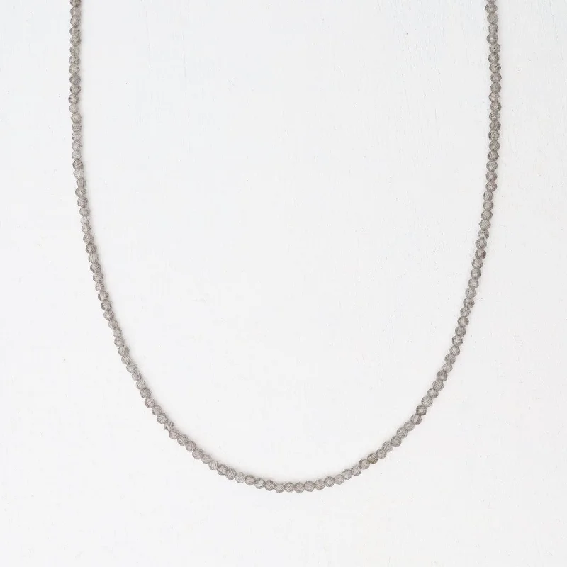 women's necklaces with diamond bezel -Labradorite Simple Stone Necklace