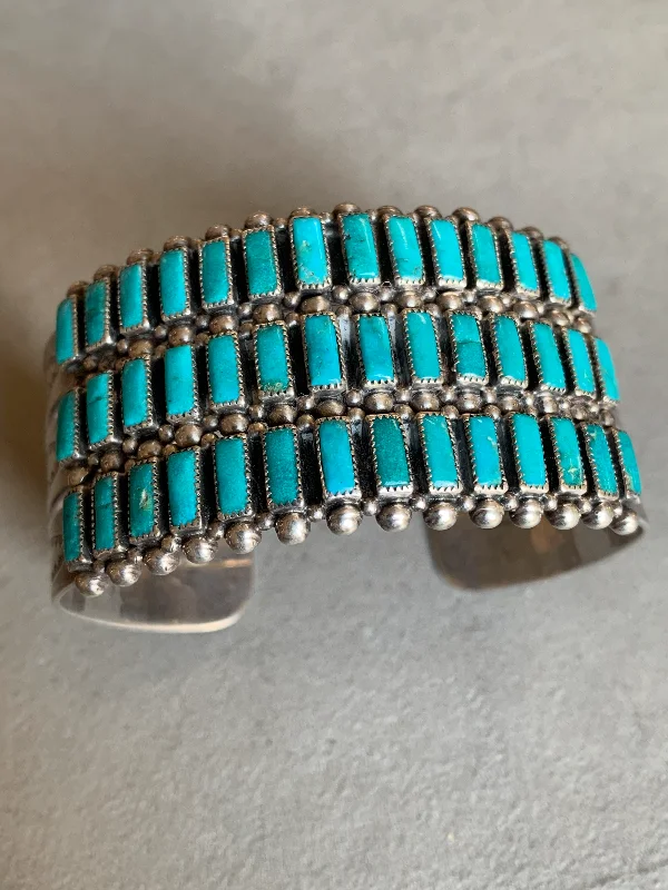 women's bracelets with fashion style -Vintage Sterling Turquoise Bracelet