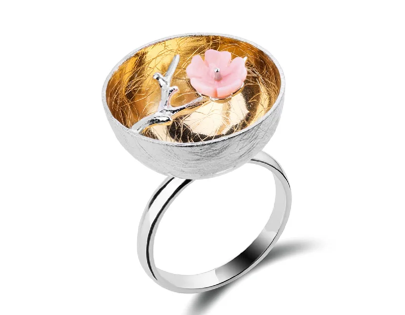 women's rings with bold gemstones -Plum Blossom Ring