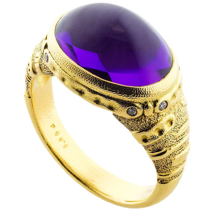 women's rings with amethyst -Alex Sepkus Sea Grass Ring - R-172MD