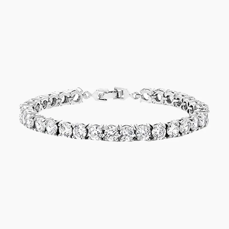 women's bracelets with oval design -Sparkling Round Cubic Zirconia Women's Tennis Bracelet