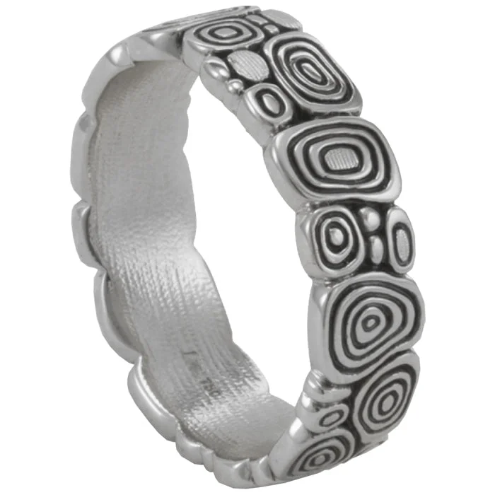 women's rings with multi-stone design -Alex Sepkus Ripple Ring - R-160P