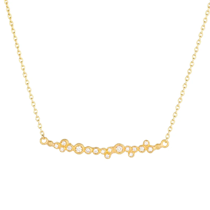 women's necklaces with geometric pendant -Lika Behar "Dylan" 24K Gold Bar Diamond Necklace with Toggle