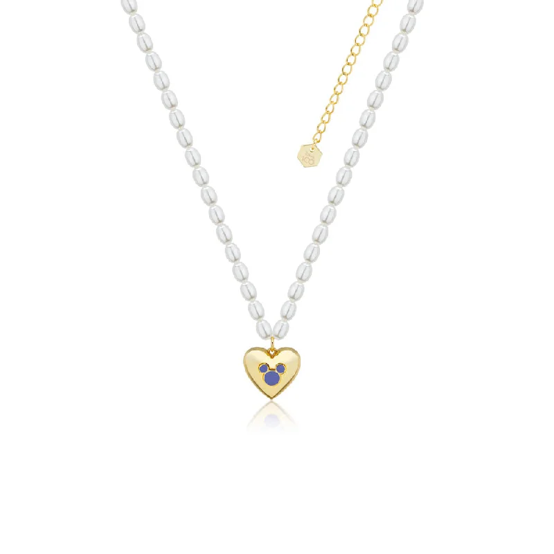 women's necklaces with layered design -Disney Mickey Mouse Pearl Necklace