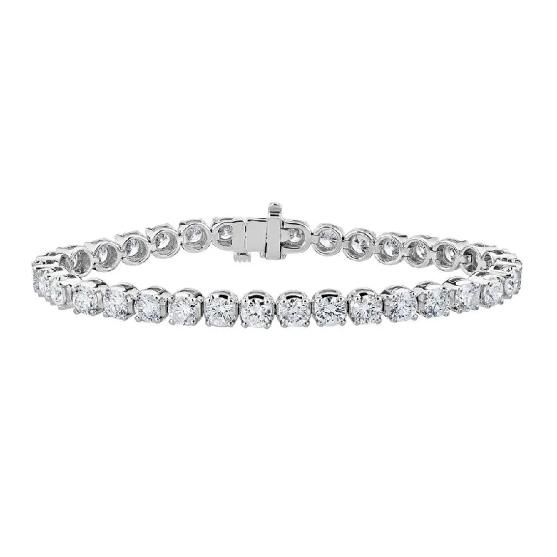 women's bracelets with retro style -White Gold 5CT Diamond Tennis Bracelet