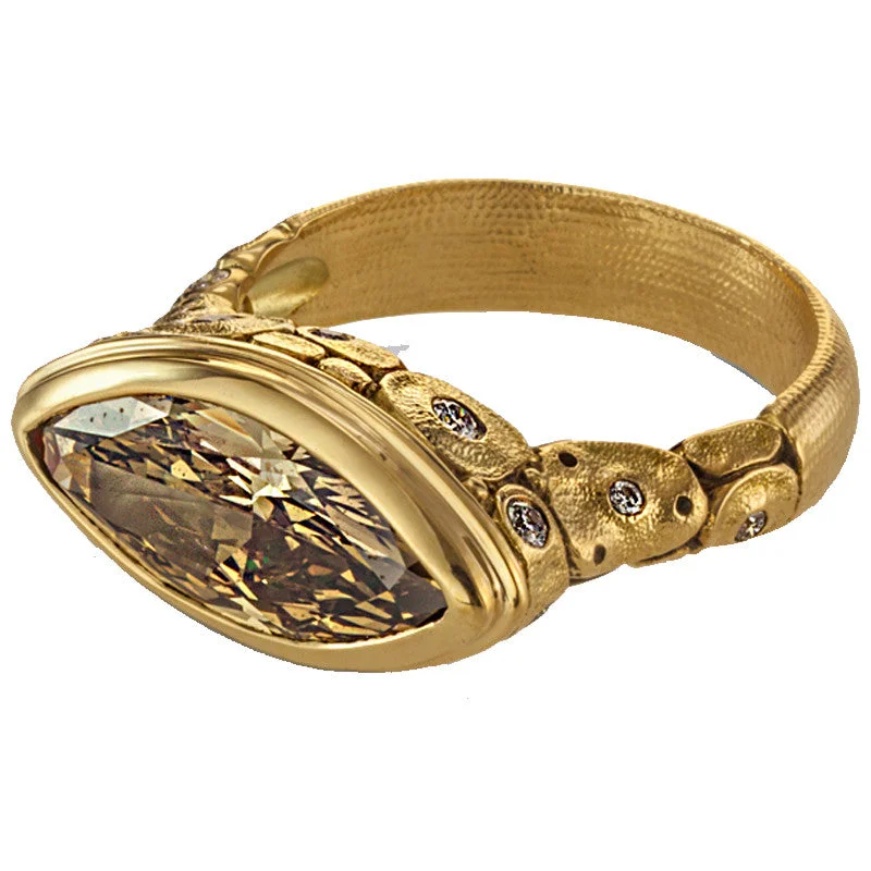 women's rings with round-cut stones -Alex Sepkus Harriet Flora Ring - R-183MD