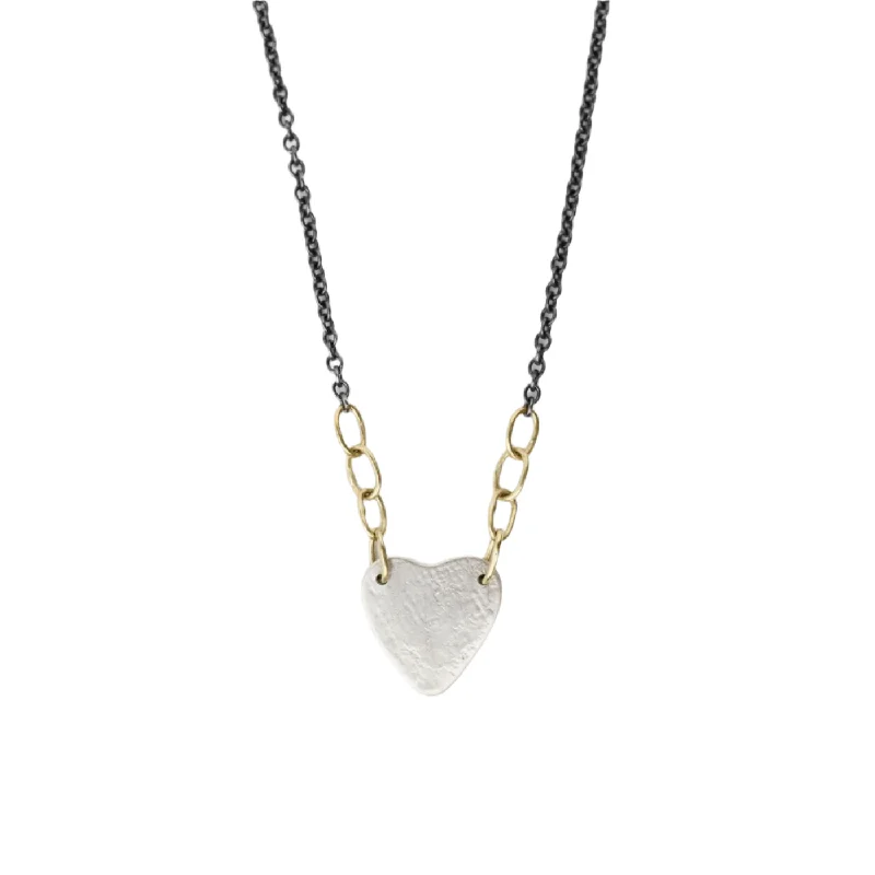 women's necklaces with luxury stones -Sterling Silver Mini Paper Heart Necklace