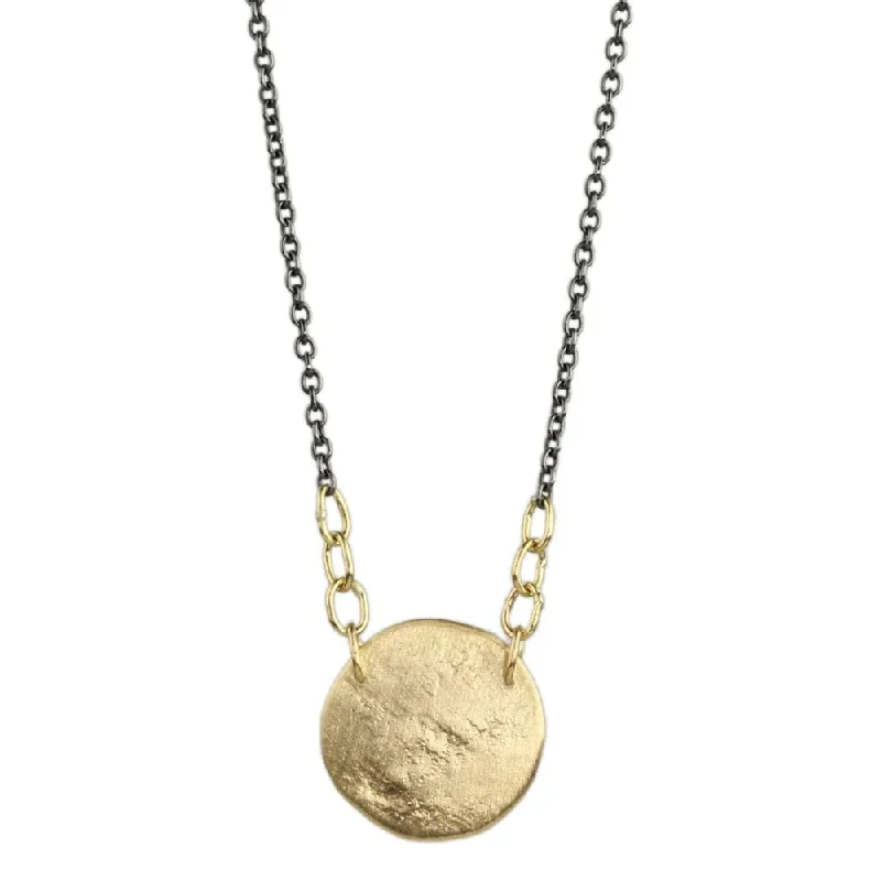 women's necklaces with adjustable length -Gold Small Paper Moon Necklace