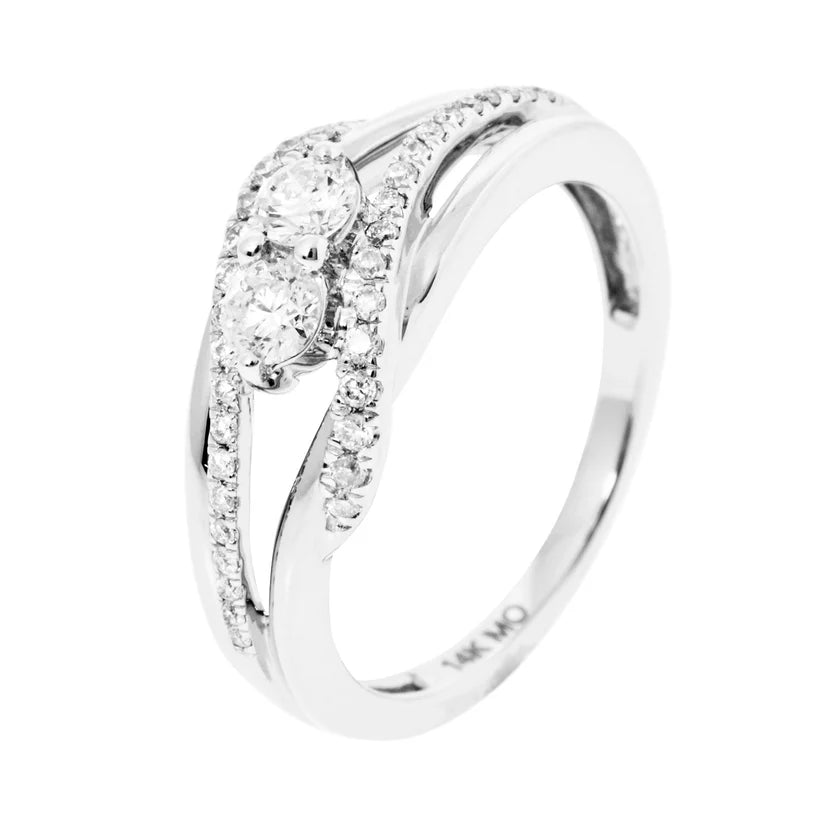 women's engagement rings with classic solitaire -Diamond Fancy Lady Ring (14K)