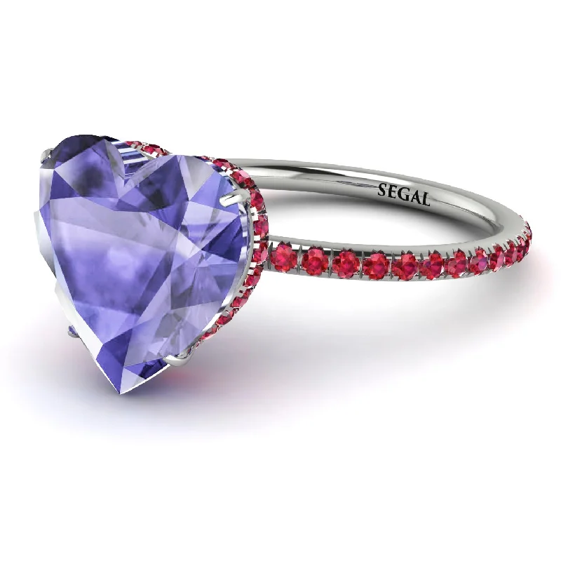 women's engagement rings with intricate details -Heart Shape Tanzanite Ring - Noelle No. 212