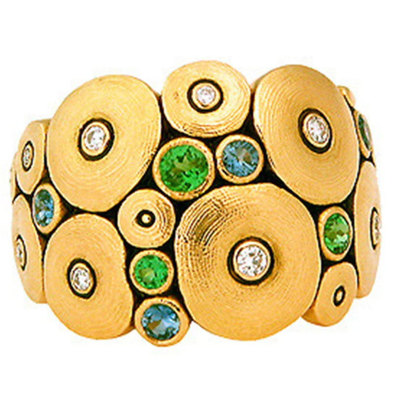 women's rings with emerald halo -Alex Sepkus Orchard Ring - R-111