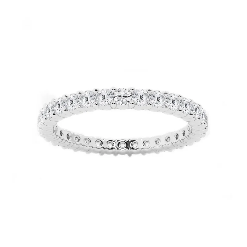 women's engagement rings with curved design -VS Diamond Eternity  Ring (14K)