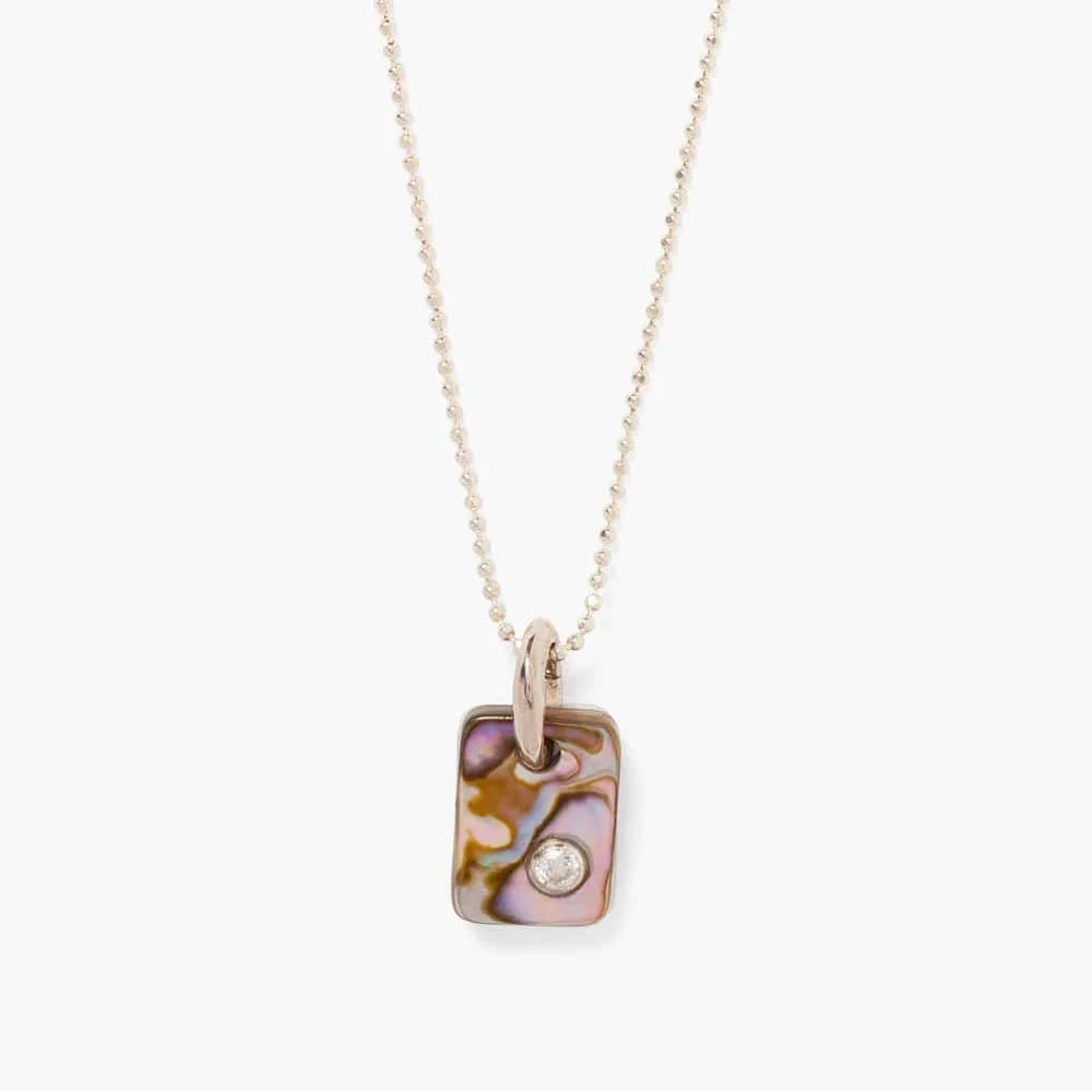 women's necklaces with diamond accents -Delmar Necklace Abalone