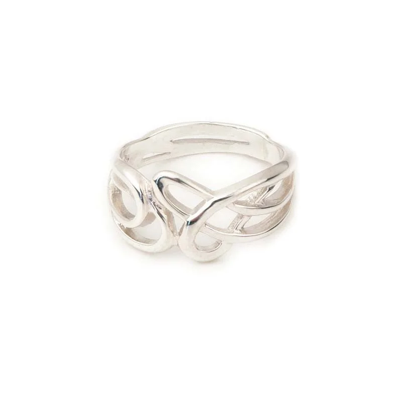 women's rings with multi-stone design -Celtic Knotwork Ring in Silver