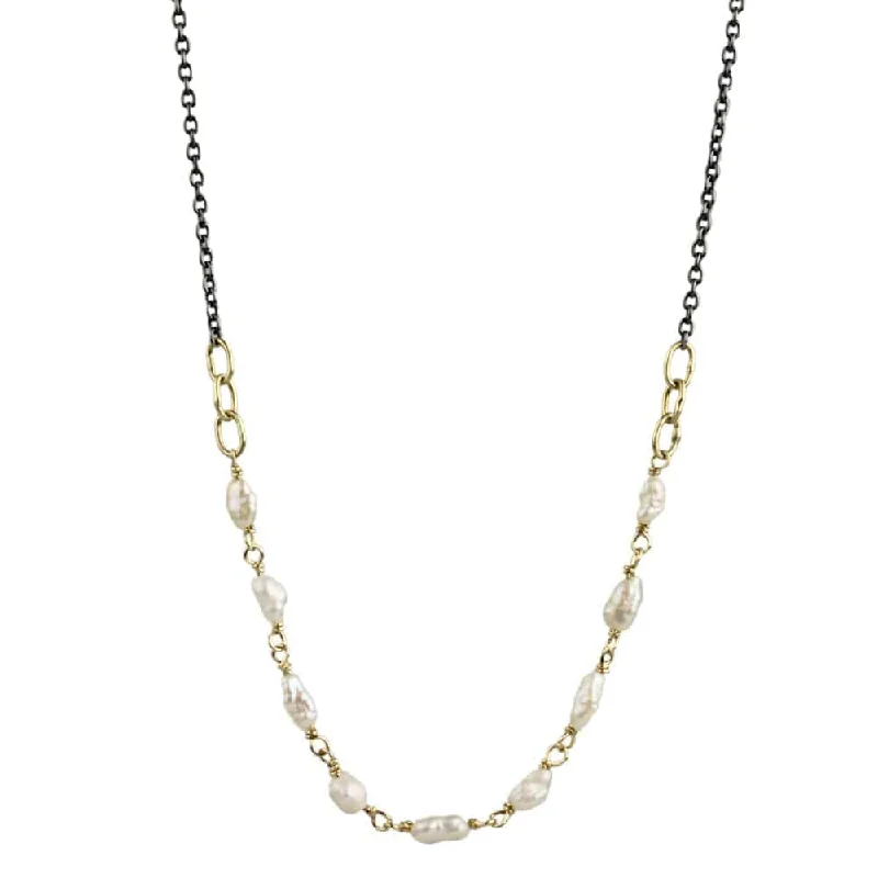 women's necklaces with antique finish -Nine Lives Pearl Necklace