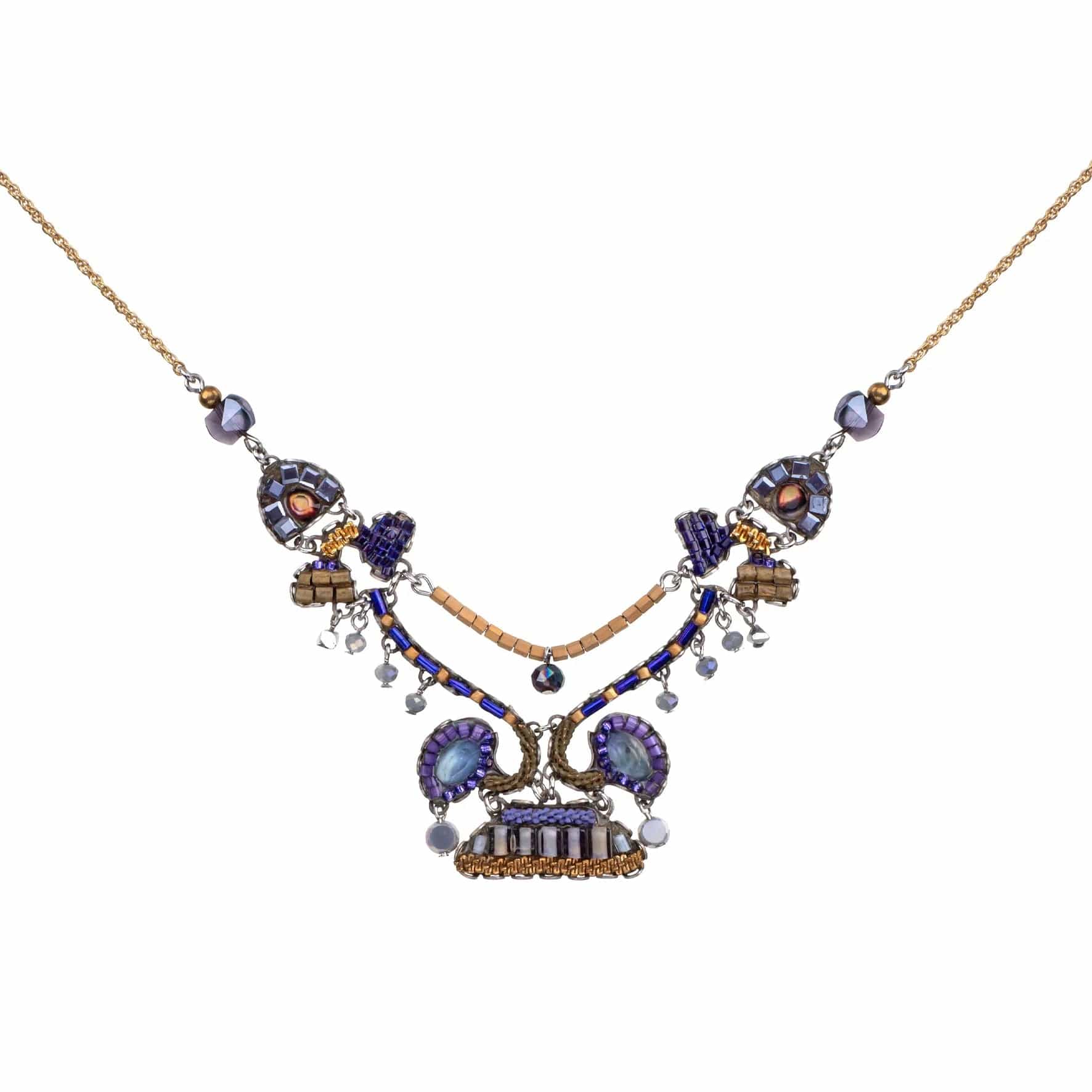 women's necklaces with gold accents -Mystical Grape Emico Necklace