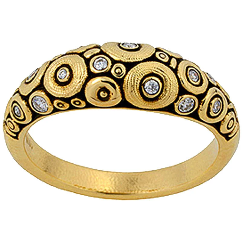 women's rings with unique design -Alex Sepkus Circle Set Ring - R-132