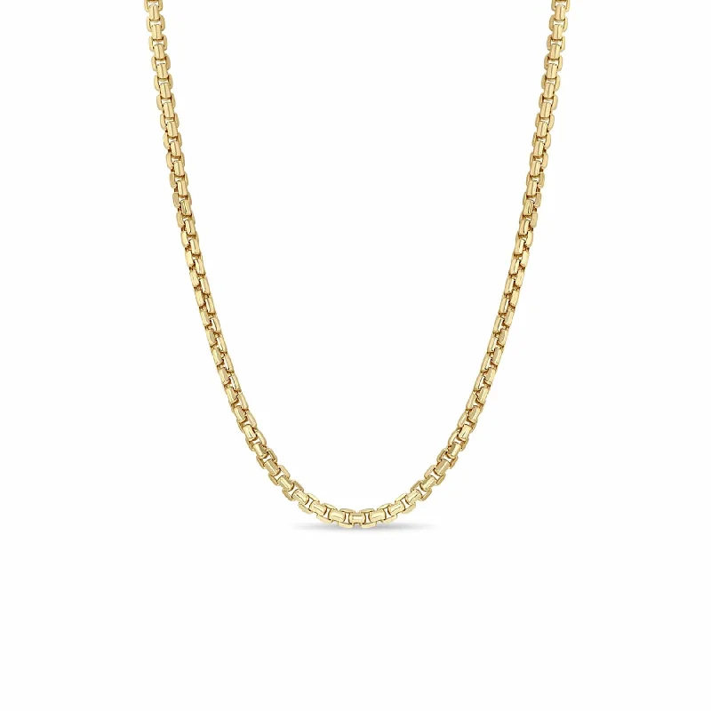 women's necklaces with layered stones -14k Gold Large Box Chain Necklace