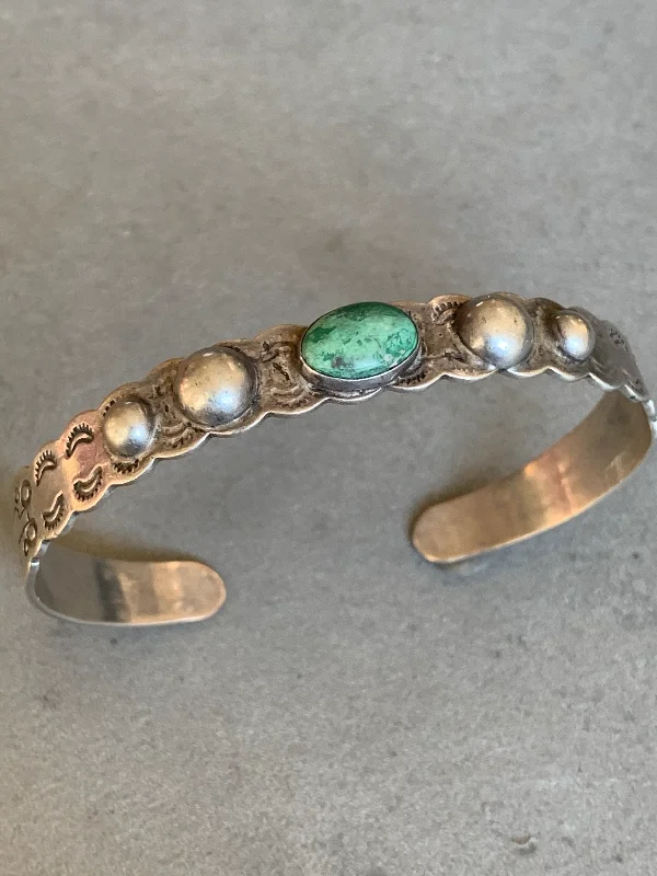 women's bracelets with pearls -Fred Harvey Era Sterling Bracelet Turquoise