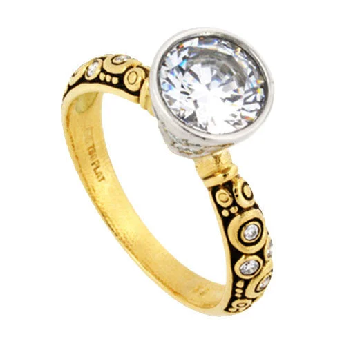 women's rings with princess-cut diamond -Alex Sepkus Martini Ring - R-128YP8.5