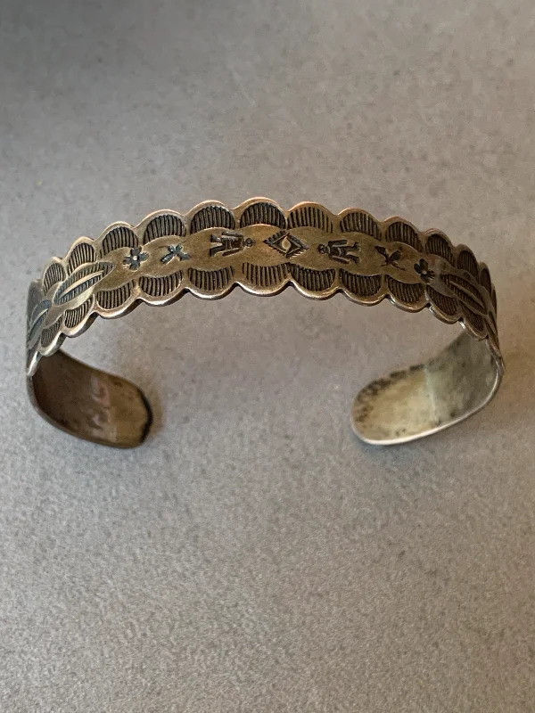 women's bracelets with elegant charm -Fred Harvey Era Bracelet/ Coin Silver