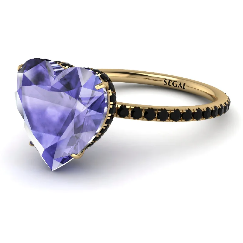 women's engagement rings with vintage-inspired look -Heart Shape Tanzanite Ring - Noelle No. 207