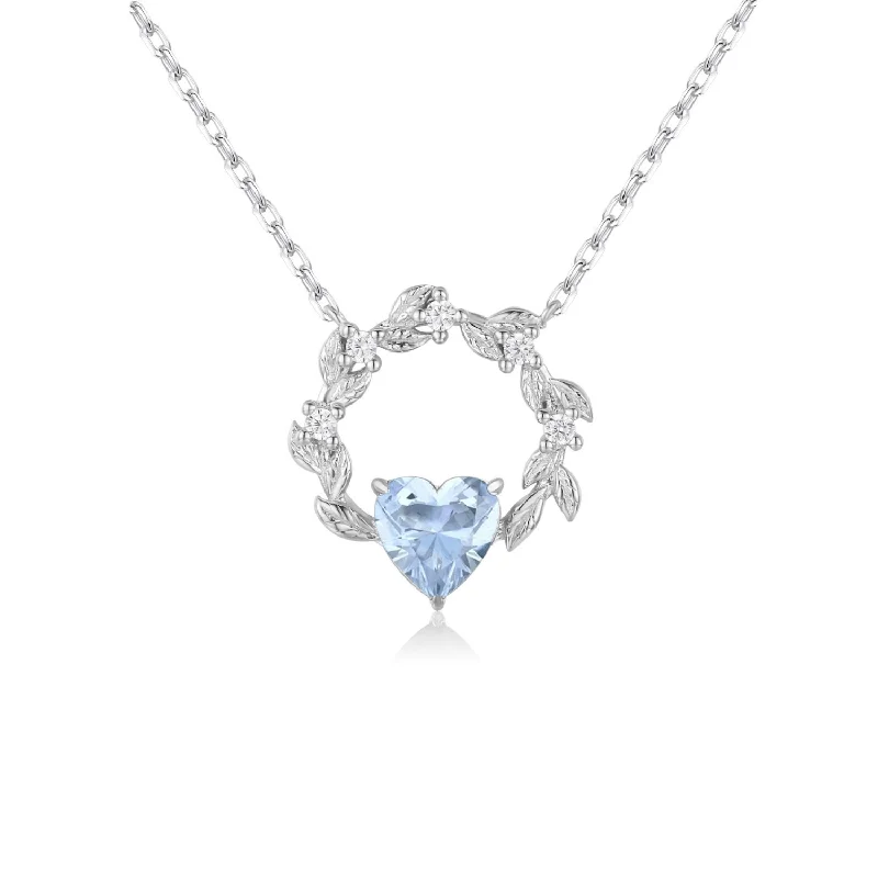 women's necklaces with intricate details -Heart’s Desire Sky Blue Topaz Necklace©